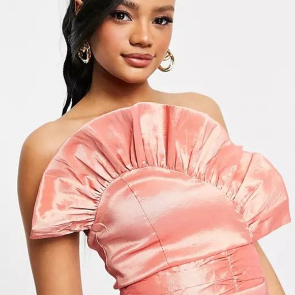 ASOS CLUB LONDON RUFFLE DRESS - Picture 2 of 8